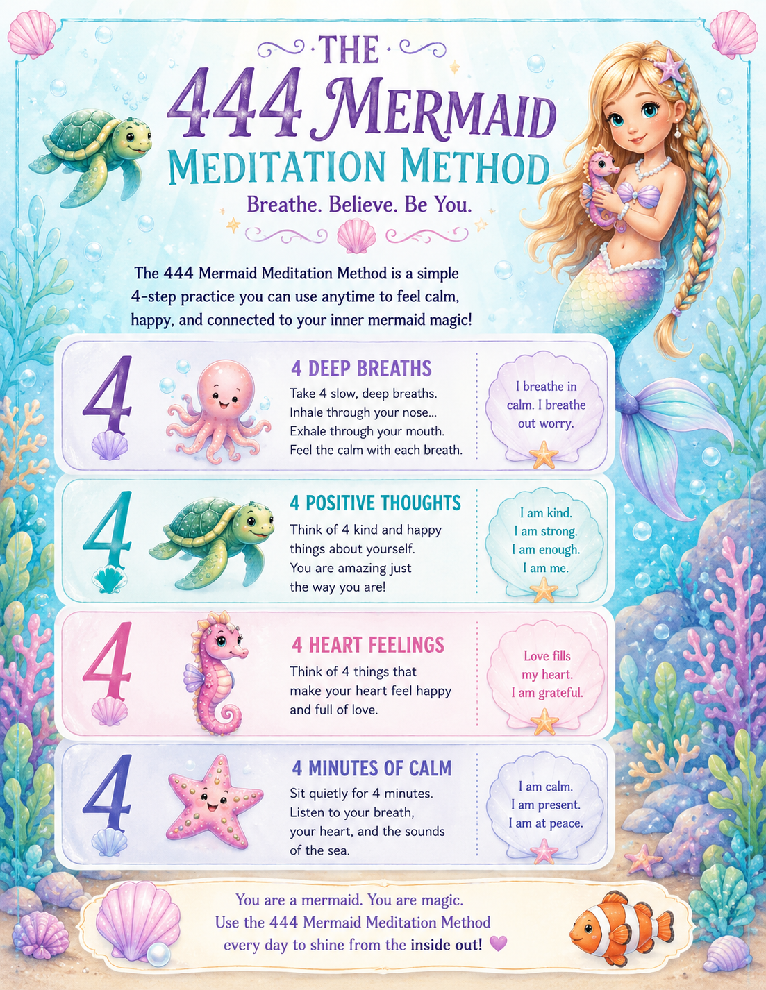 The Mermaid of Meditation | Little Lights™ Digital Learning Bundle